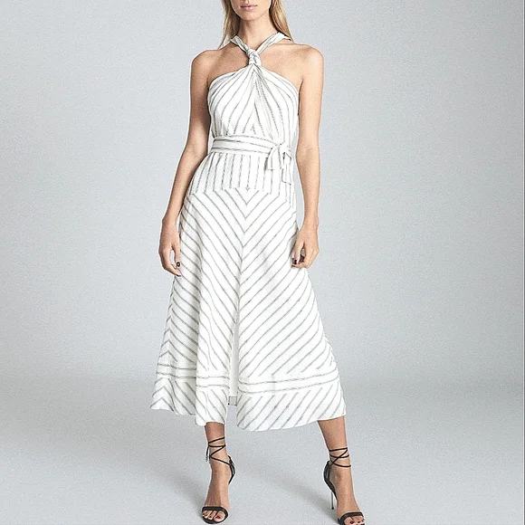 REISS:ミディドレス:UK 10P[RESALE] Pre-Owned Reiss Blue Size 10 Shift Midi Sleeveless Dress | eBay